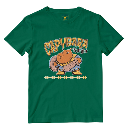 Cotton Shirt: Capybara Knight
