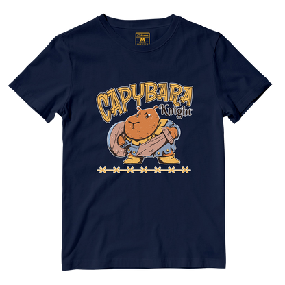 Cotton Shirt: Capybara Knight