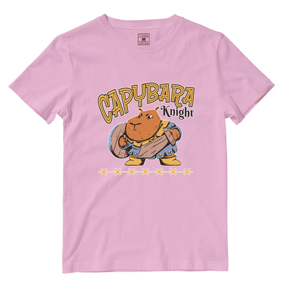 Cotton Shirt: Capybara Knight