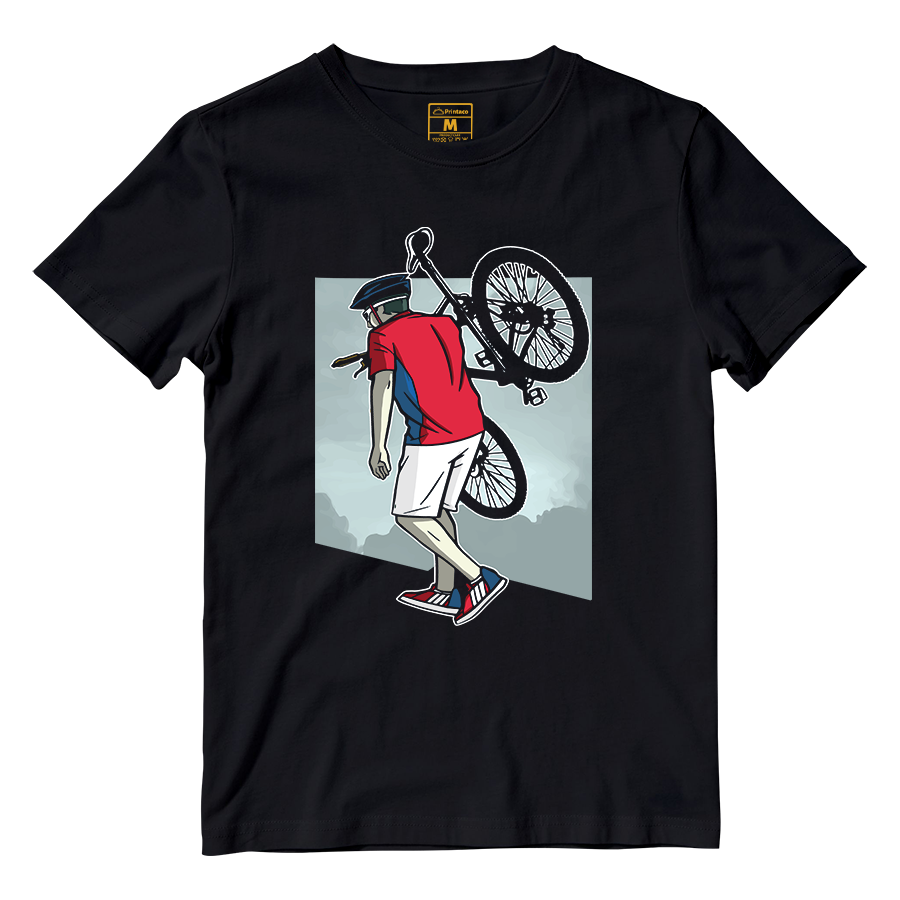 Cotton Shirt: Carrying Bicycle