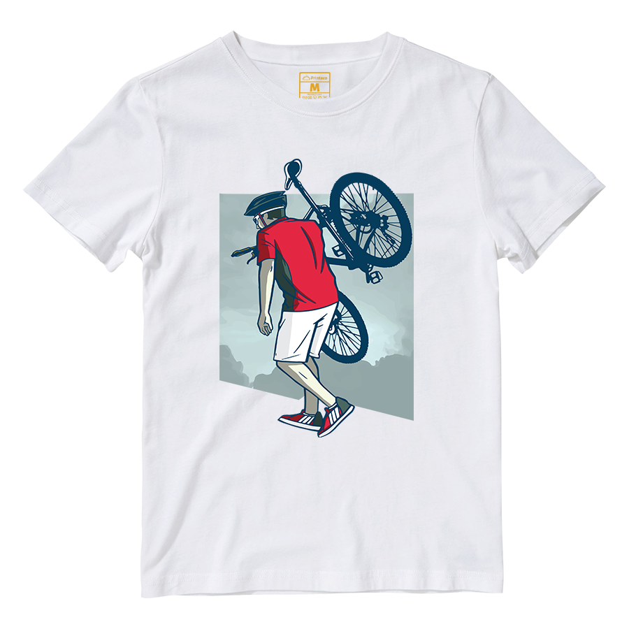 Cotton Shirt: Carrying Bicycle