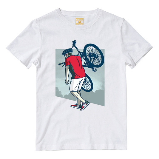 Cotton Shirt: Carrying Bicycle