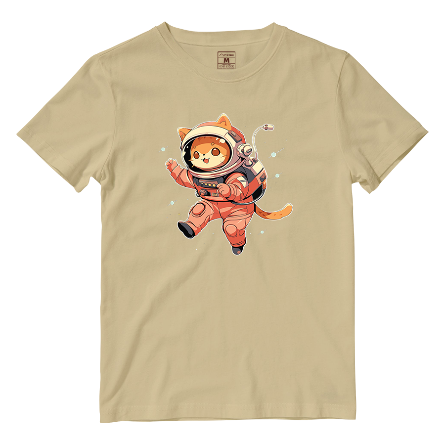 Cotton Shirt: Cat Astronaut