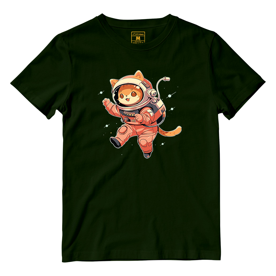 Cotton Shirt: Cat Astronaut