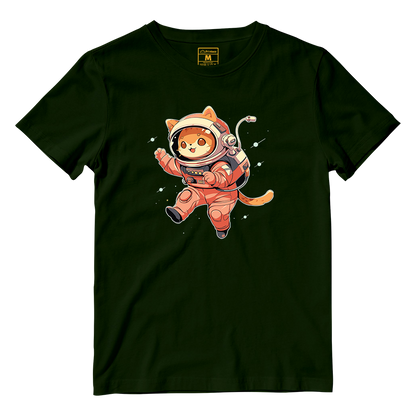 Cotton Shirt: Cat Astronaut