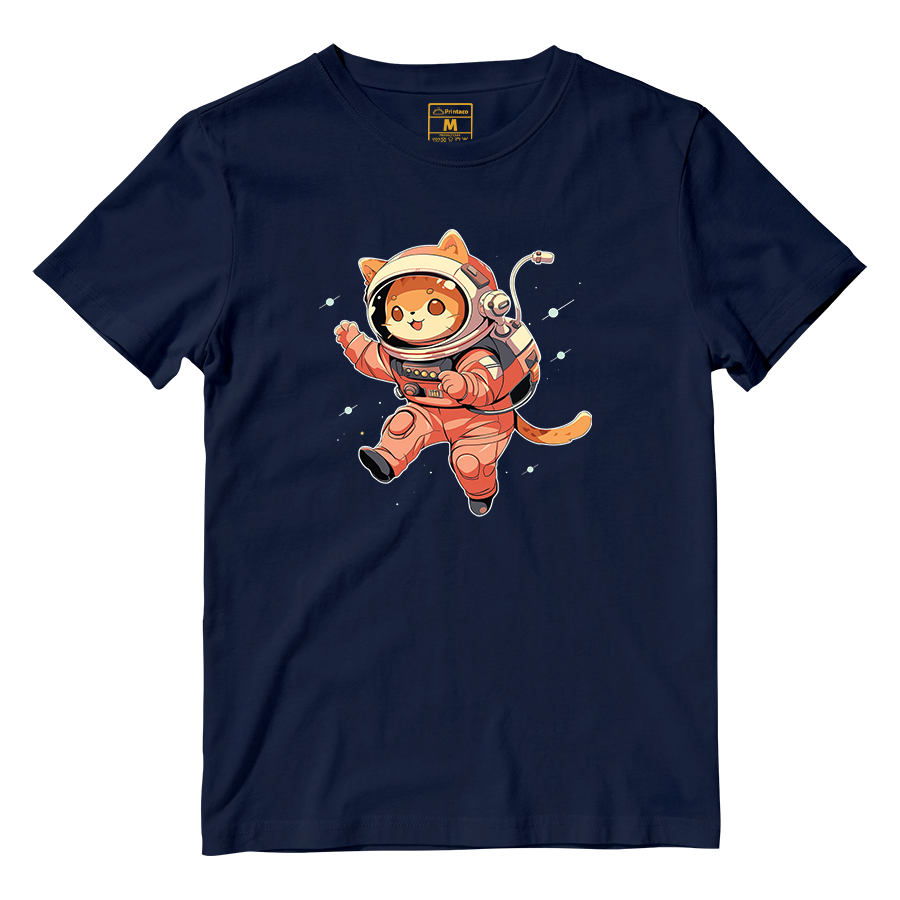 Cotton Shirt: Cat Astronaut