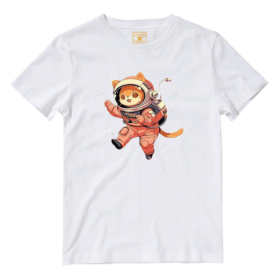 Cotton Shirt: Cat Astronaut