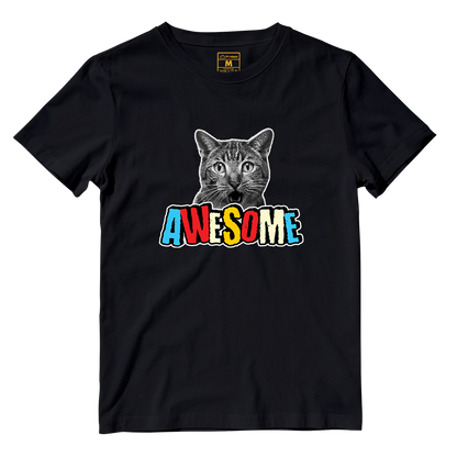 Cotton Shirt: Cat Awesome
