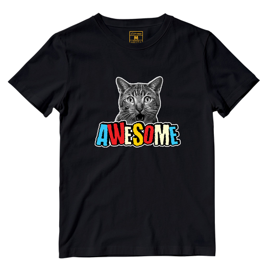 Cotton Shirt: Cat Awesome