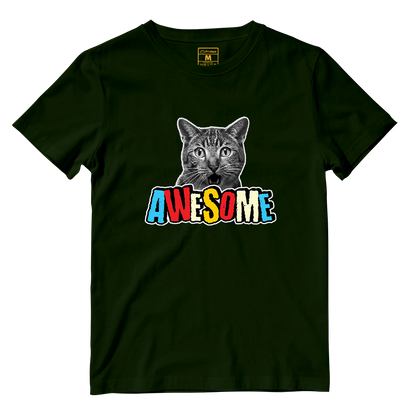 Cotton Shirt: Cat Awesome