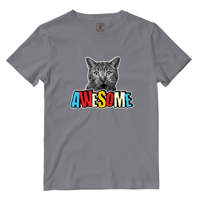 Cotton Shirt: Cat Awesome