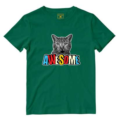 Cotton Shirt: Cat Awesome