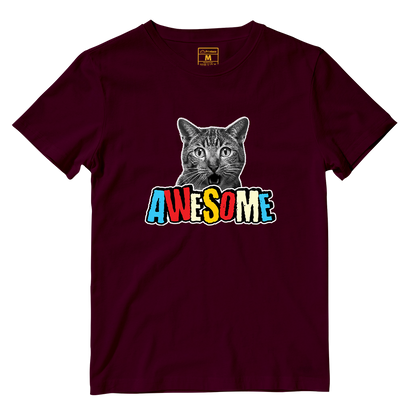 Cotton Shirt: Cat Awesome