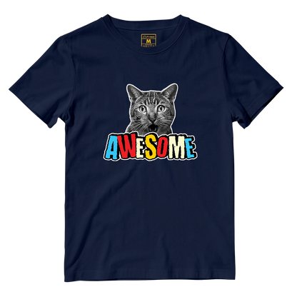 Cotton Shirt: Cat Awesome