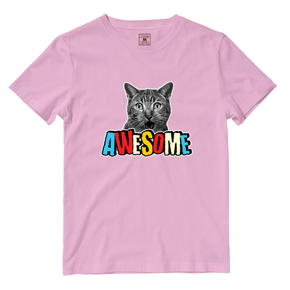 Cotton Shirt: Cat Awesome