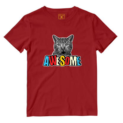 Cotton Shirt: Cat Awesome