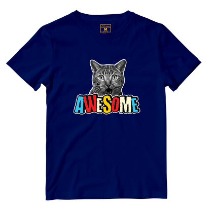Cotton Shirt: Cat Awesome