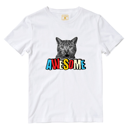 Cotton Shirt: Cat Awesome
