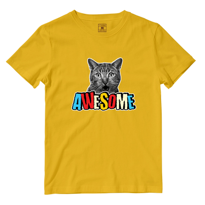 Cotton Shirt: Cat Awesome