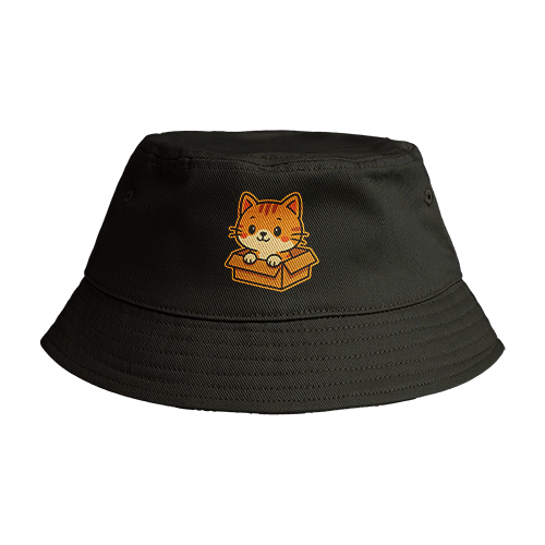 Reversible Bucket Hat: Cat Box