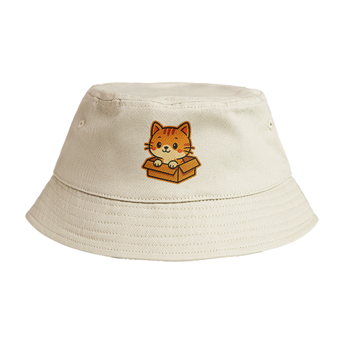 Reversible Bucket Hat: Cat Box