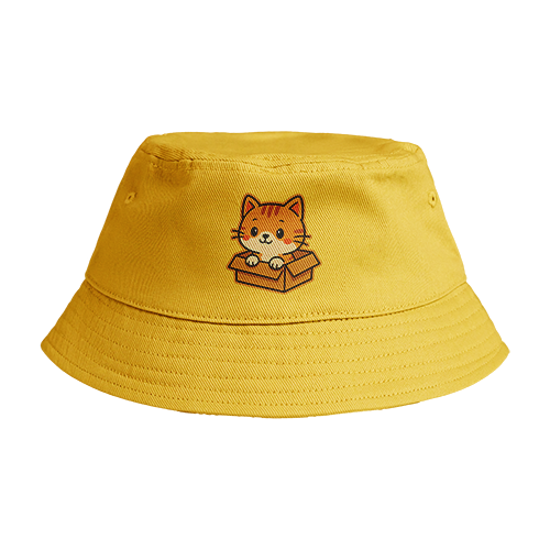 Reversible Bucket Hat: Cat Box