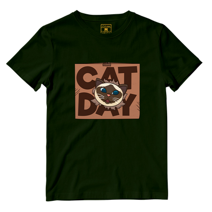 Cotton Shirt: Cat Day