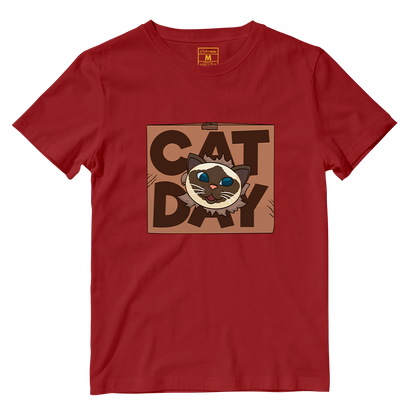 Cotton Shirt: Cat Day