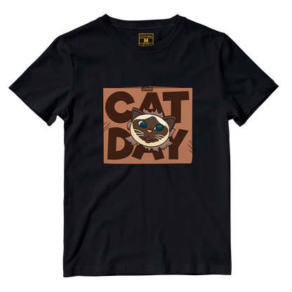 Cotton Shirt: Cat Day
