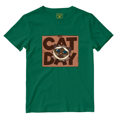 Cotton Shirt: Cat Day