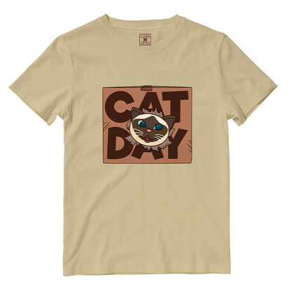 Cotton Shirt: Cat Day