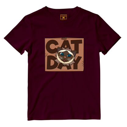 Cotton Shirt: Cat Day