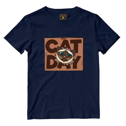 Cotton Shirt: Cat Day