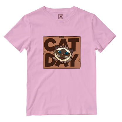 Cotton Shirt: Cat Day