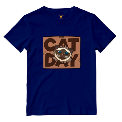 Cotton Shirt: Cat Day