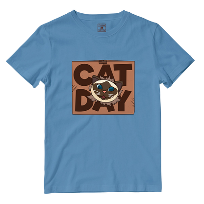Cotton Shirt: Cat Day