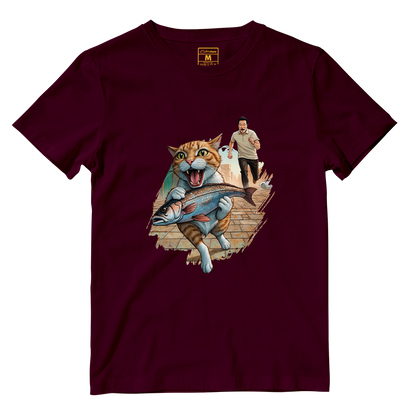 Cotton Shirt: Cat Escape