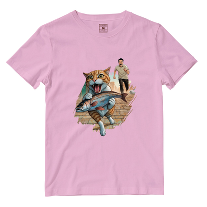 Cotton Shirt: Cat Escape