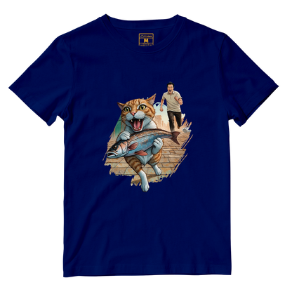 Cotton Shirt: Cat Escape
