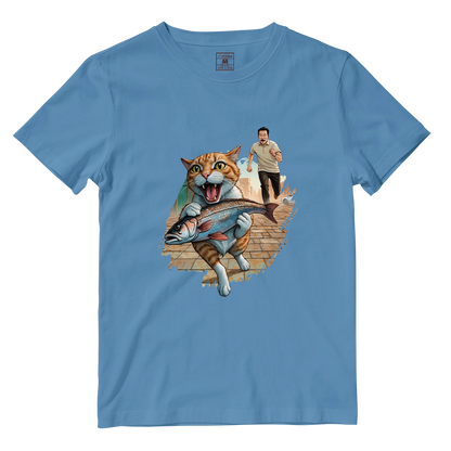 Cotton Shirt: Cat Escape