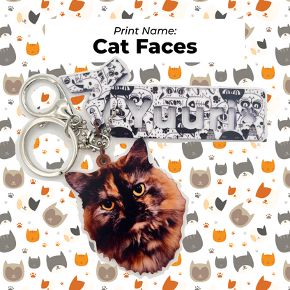 Acrylic Pet Bag Charm: Cat Name Set