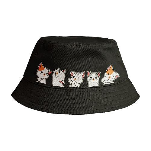 Reversible Bucket Hat: Cat Group