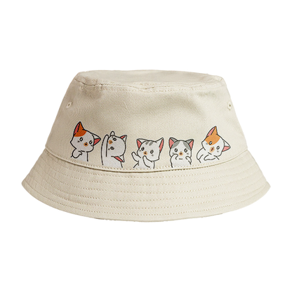 Reversible Bucket Hat: Cat Group