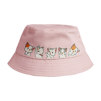 Reversible Bucket Hat: Cat Group
