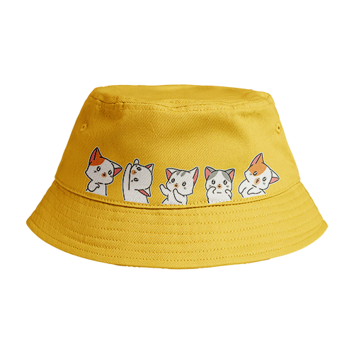 Reversible Bucket Hat: Cat Group
