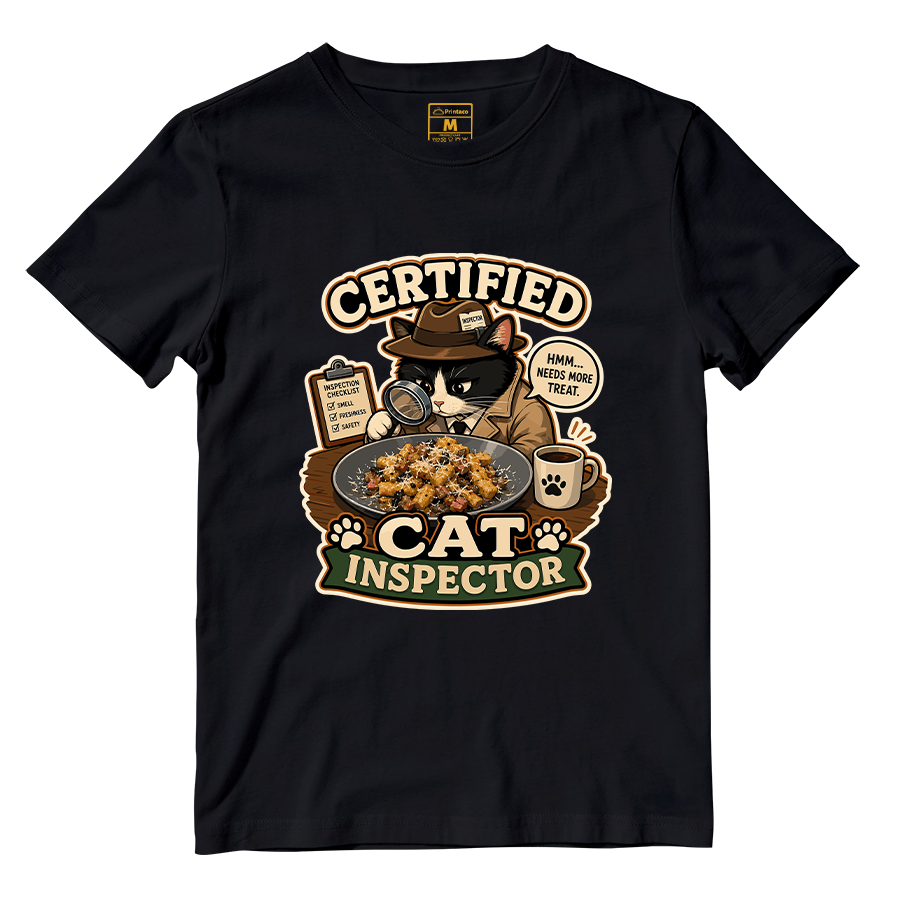 Cotton Shirt: Cat Inspector