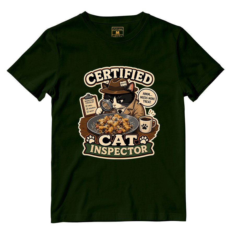 Cotton Shirt: Cat Inspector