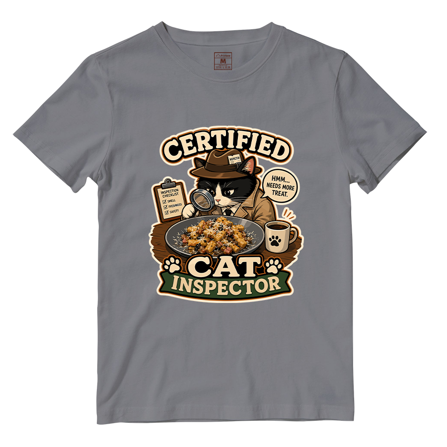 Cotton Shirt: Cat Inspector
