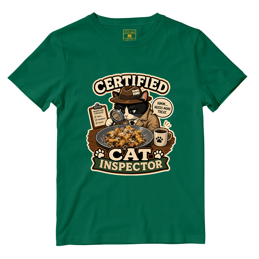 Cotton Shirt: Cat Inspector