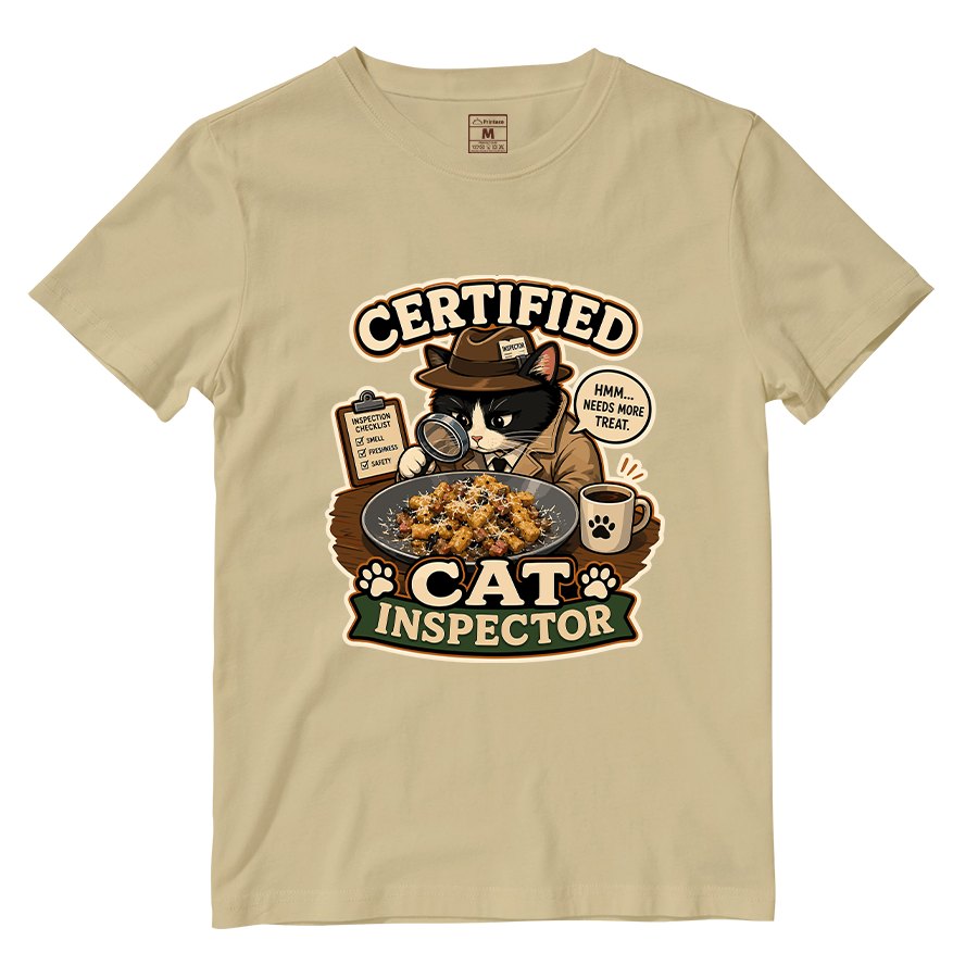 Cotton Shirt: Cat Inspector